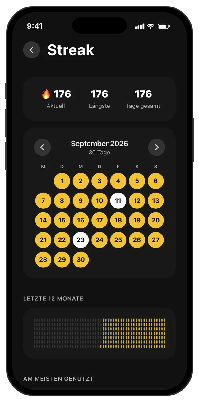 Streak-Kalender